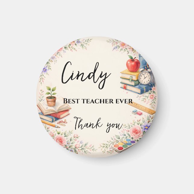 Teacher Thank You Gift | End of School Year Magnet (Framsidan)