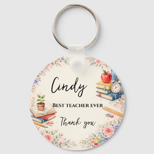 Teacher Thank You Gift | End of School Year Nyckelring (Framsida)