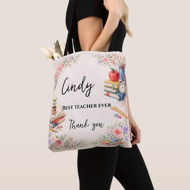 Teacher Thank You Gift | End of School Year Tygkasse (Närbild)