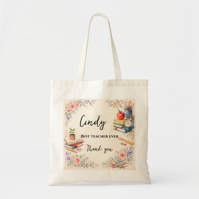 Teacher Thank You Gift | End of School Year Tygkasse (Framsidan)