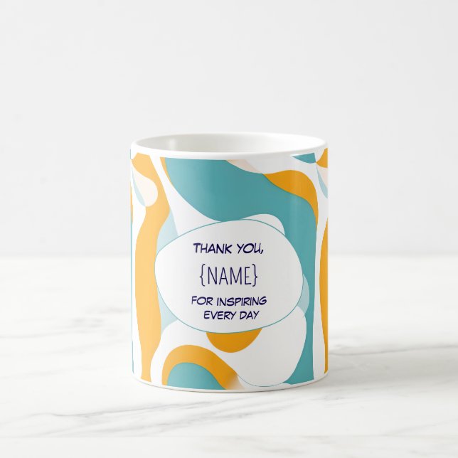 Teacher Thank You –  Personalized Kaffemugg (Center)