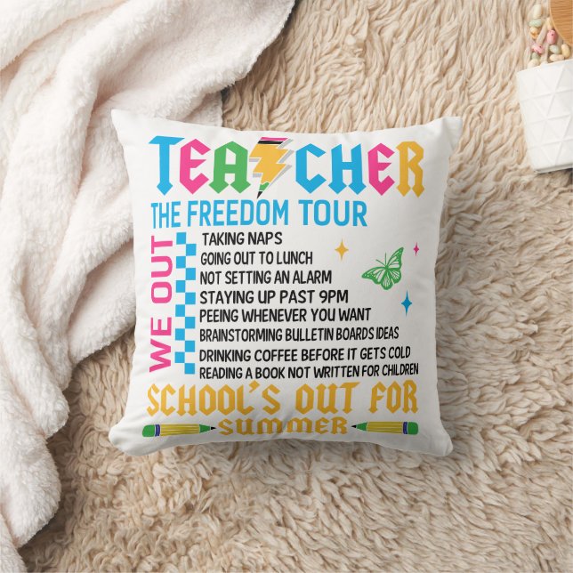 TEACHER The Freedom Tour Funny End of Year Teacher Kudde (Filt)