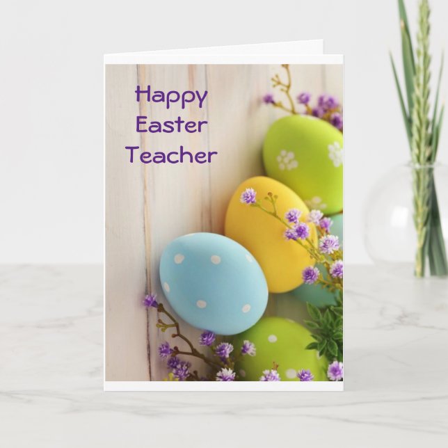 **TEACHER** TILL DIG PÅ HELGDAG-KORT PÅSK HELGKORT (Framsida)