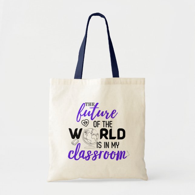 Teacher Tote Bag Tygkasse (Framsidan)
