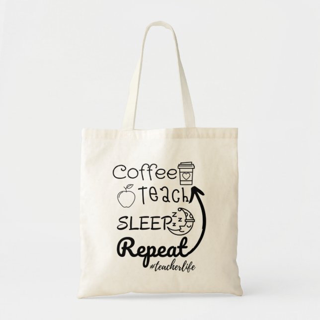 Teacher Tote Bag Tygkasse (Framsidan)