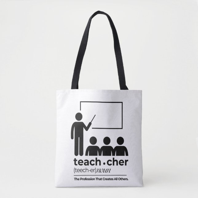 Teacher Tote Bag Tygkasse (Framsida)