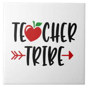 TEACHER TRIBE Apple and Arrow Tile Kakelplatta
