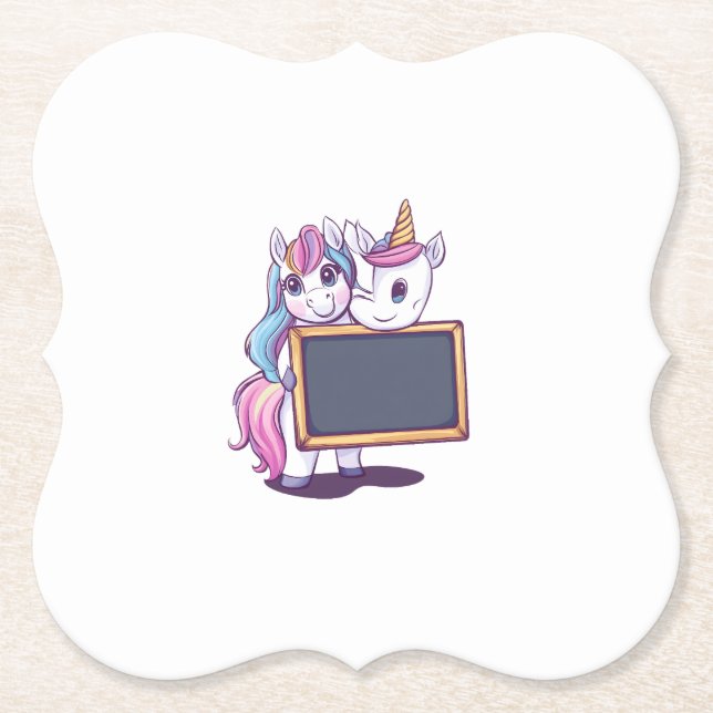 Teacher Unicorn (1) Underlägg Papper (Framsida)