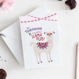 Teacher Valentine Card from Student | Cute Animals Kort