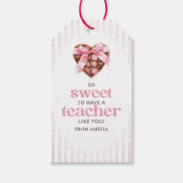 Teacher Valentine Gift Tag Sweet Chocolate Presentetikett