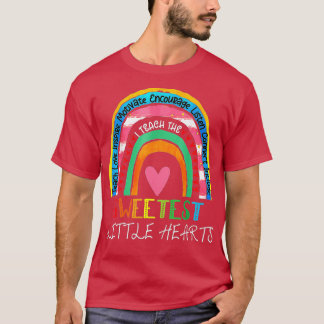 Teacher valentines day  teacher rainbow sweetest h t shirt