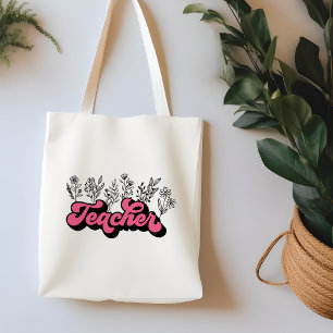 Teacher WildblommTote Bag Tygkasse