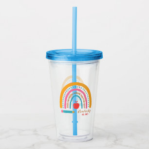 #Teacherlife Rainbow Personlig Teacher's Take Away Mugg