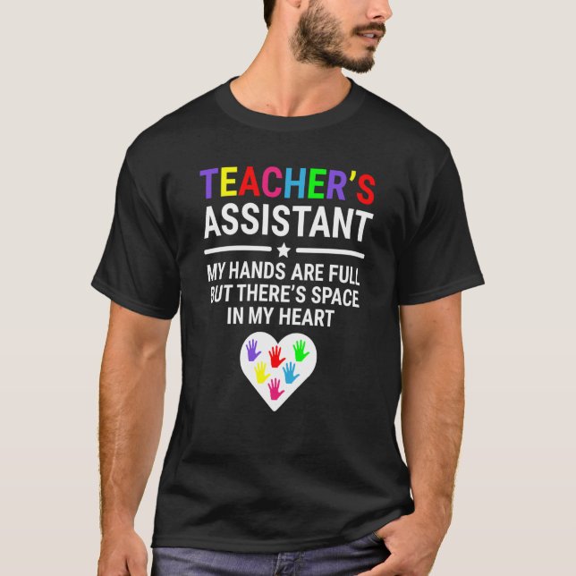 Teacher's Assistant Heart Cute Teacher Assistant T Shirt (Framsida)