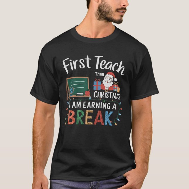 Teachers Christmas Break Cozy Winter Break Sarcasm T Shirt (Framsida)