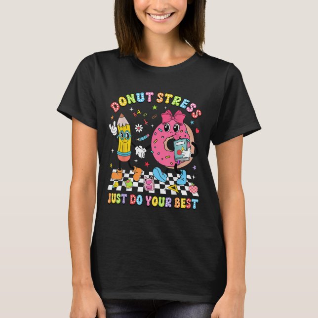 Teachers Donut Stress Just Do Your Test Day Boys G T Shirt (Framsida)
