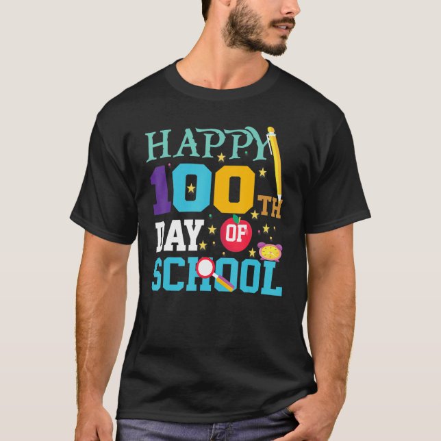 Teachers Pre K Kindergartens  Happy 100th Day Of S T Shirt (Framsida)
