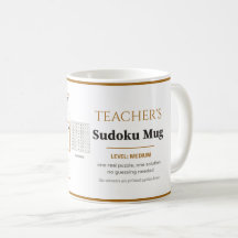 Teacher's Sudoku Medium Real Puzzle Personalized