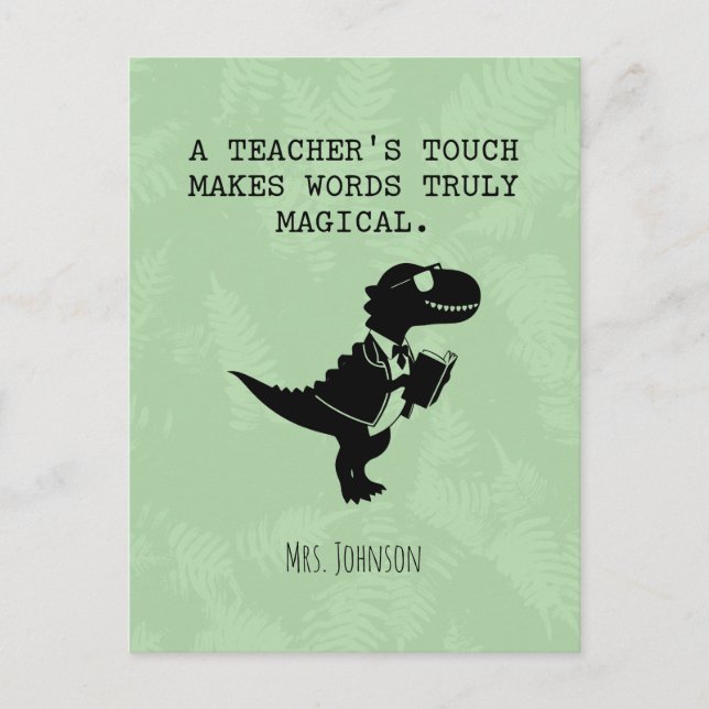 Teacher's Touch Makes Words Truly Magical Vykort (Framsida)