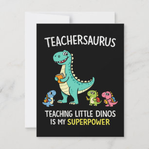 Teachersaurus lärare humor med små dinosaurier inbjudningar