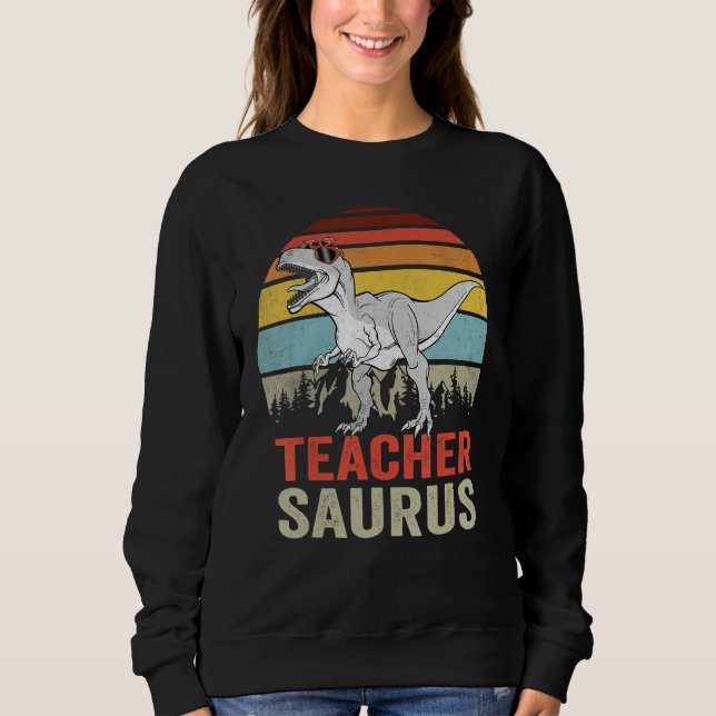Teachersaurus Rex Dinosaur Teacher Saurus Family D T Shirt (Framsida)