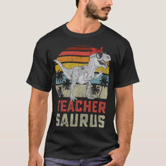 Teachersaurus t Rex Dinosaur Teacher Saurus Family T Shirt