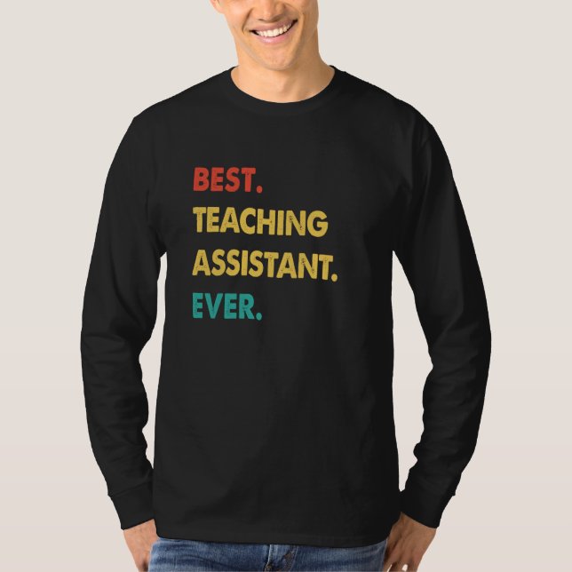 Teaching Assistant Retro Best Teaching Assistant E T Shirt (Framsida)