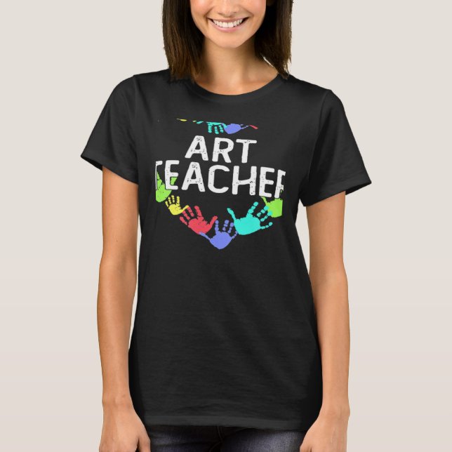 Teaching Future Artists Retro Teacher Back to scho T Shirt (Framsida)