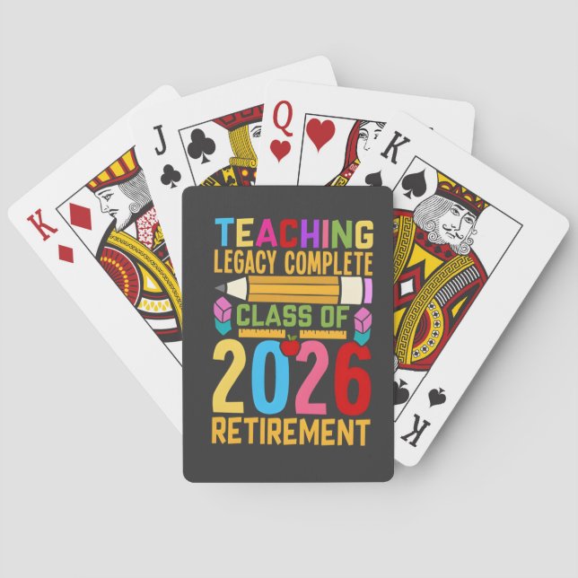 Teaching Legacy Komplett Klass 2026 Pension  Casinokort (Baksidan)