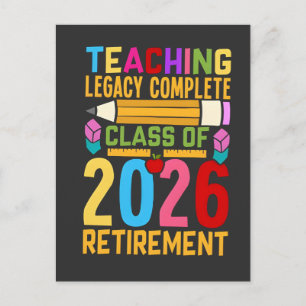 Teaching Legacy Komplett Klass 2026 Pensionering Vykort