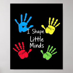 Teaching Little Minds Tacksamhet För Lärare Tillba Poster