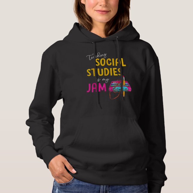 Teaching Social Studies Is My Jam Back To School T T Shirt (Framsida)