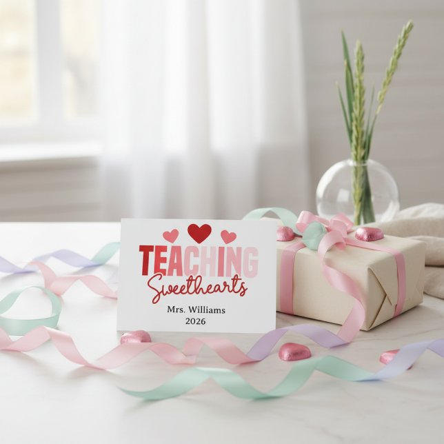 Teaching Sweethearts Customizable Class Valentine  Kort (Skapare uppladdad)
