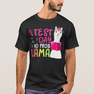 Teaching Test Day No Probllama Llama Teacher Testi T Shirt