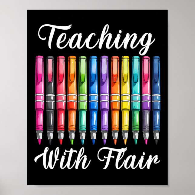 Teaching With Flair Preschool Teacher First Day Of Poster (Framsidan)