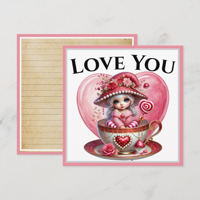 Teacup Cuties Tackkort Tack Kort (Fram/baksida)