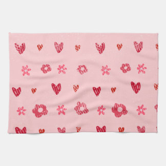 Teadhanddukar "BLOMMAR &KÄRLEK PARTY Kökshandduk