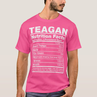 Teagan Nutrition FactsTeagan Name Birthday T Shirt