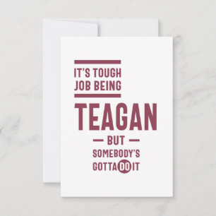 Teagan Personlig Namn Birthday Gift OSA Kort