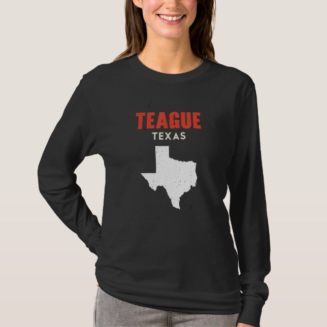 Teague Texas USA State America Travel Texas T Shirt (Framsida)