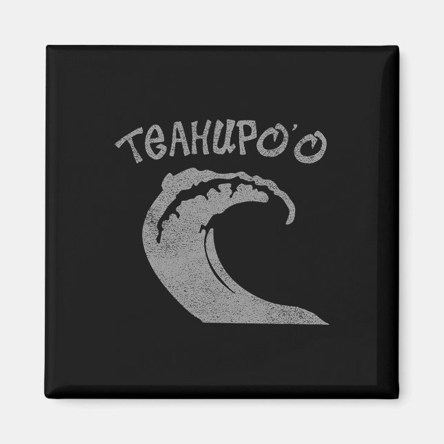 Teahupoo Surf Vintage Surfing  Magnet (Framsidan)