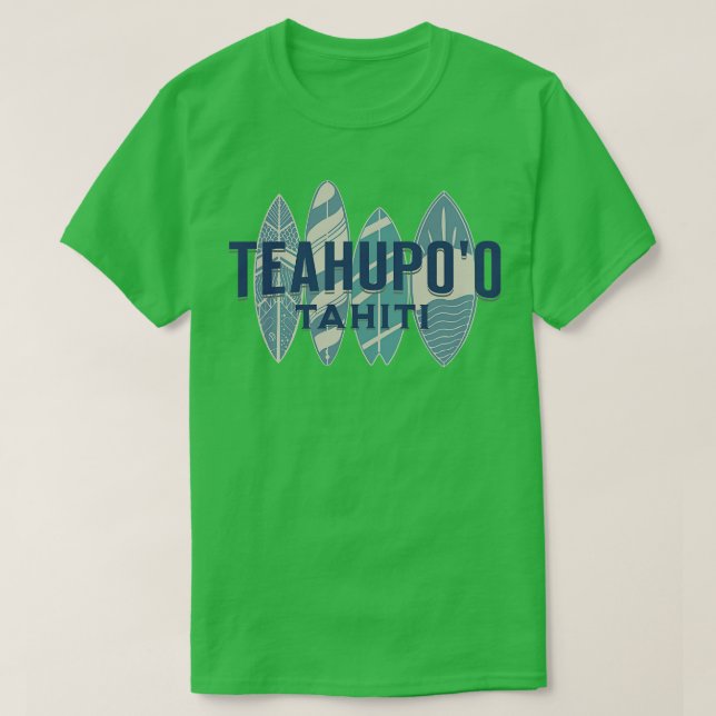 Teahupoo Tahiti Big Wave Surfing 2 T Shirt (Design framsida)