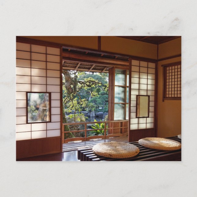 Teahus i vårvykort vykort (Framsida)