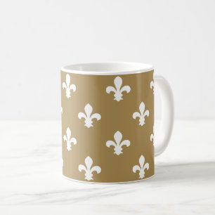 Teak Neutralt Fleur de Lys Kaffemugg