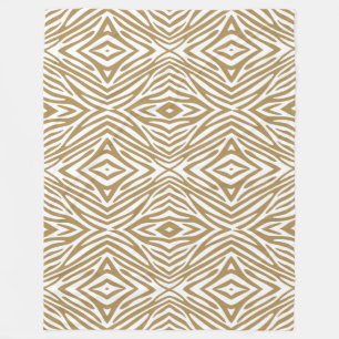 Teak Neutralt Zebra Fleecefilt