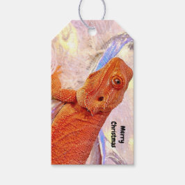 Teak the Bearded Dragon-julklapp Märkre Presentetikett