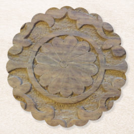 Teak Trärullande Design Anpassad Underlägg Papper