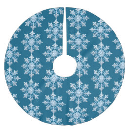 Teak White Light Blue-jultomte Snowflake Julgransmatta Borstad Polyester