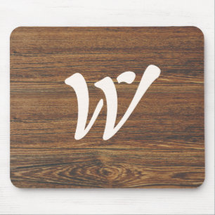 Teak Wood Grain med Monogram Musmatta