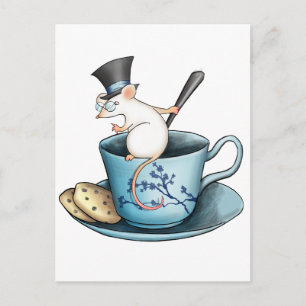 Teakoppmus i Tophat Vykort